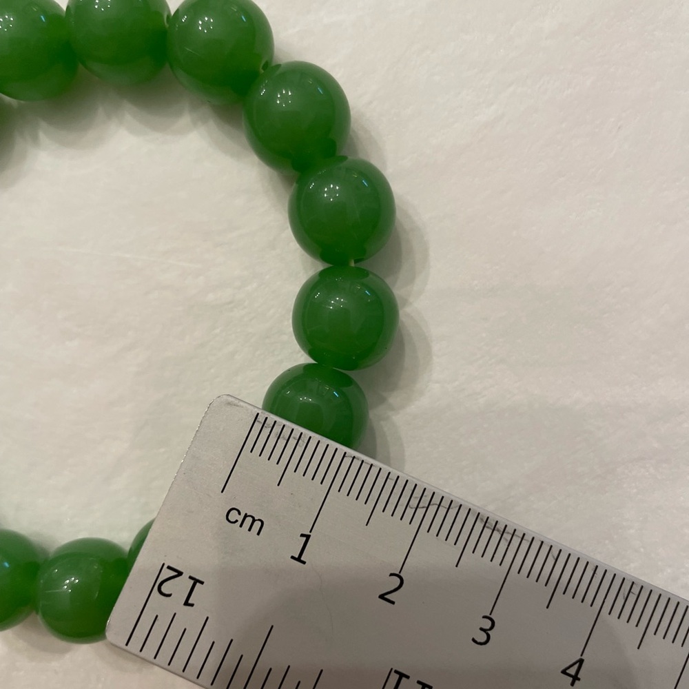 Natural Green Aventurine Bracelet – 10mm Beads, stretch fit - Picture 6 of 7